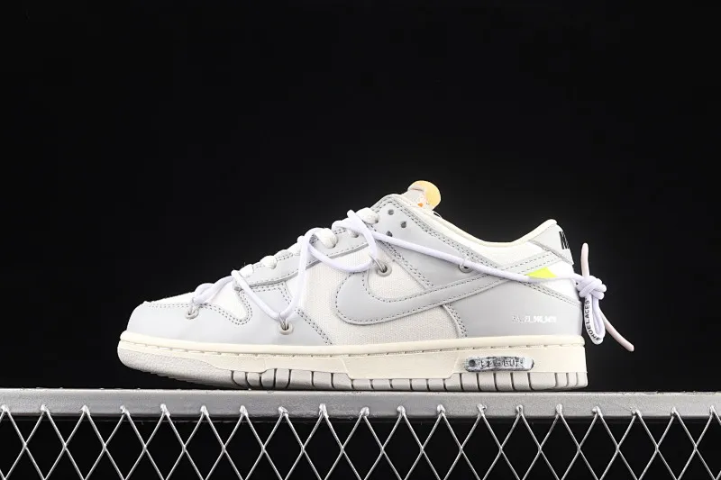 All Categories Nk SB Dunk Series Nk SB Dunk Low Low-top sneakers Pure original version OF x Nk Dunk Low OW Gray SB smashed backboard fashion casual sneakers DM1602-123